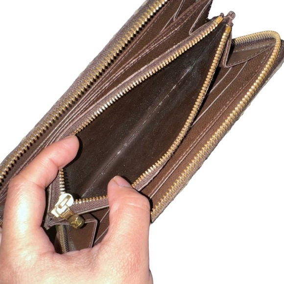Louis Vuitton Mini Lin Ebene Zippy Wallet w/ COA - Picture 9 of 9